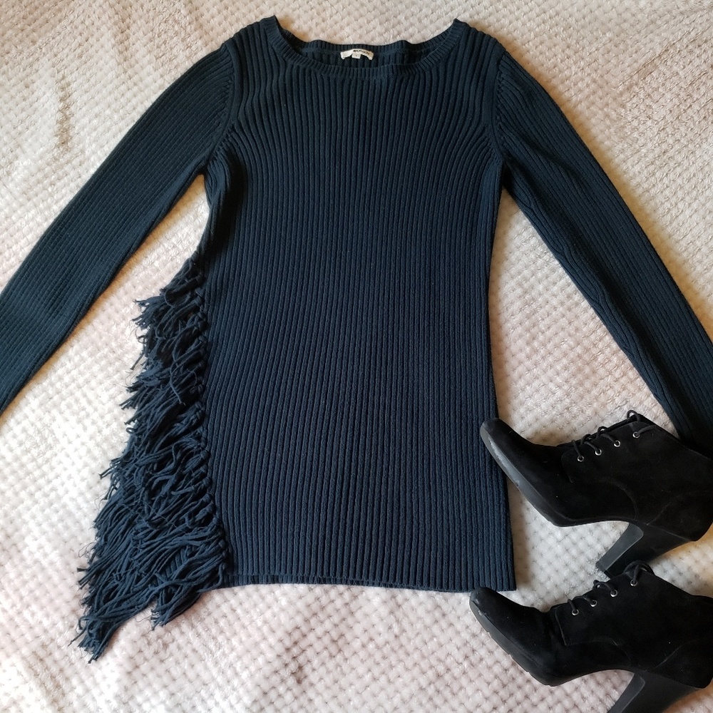 Dark green sweater dress
